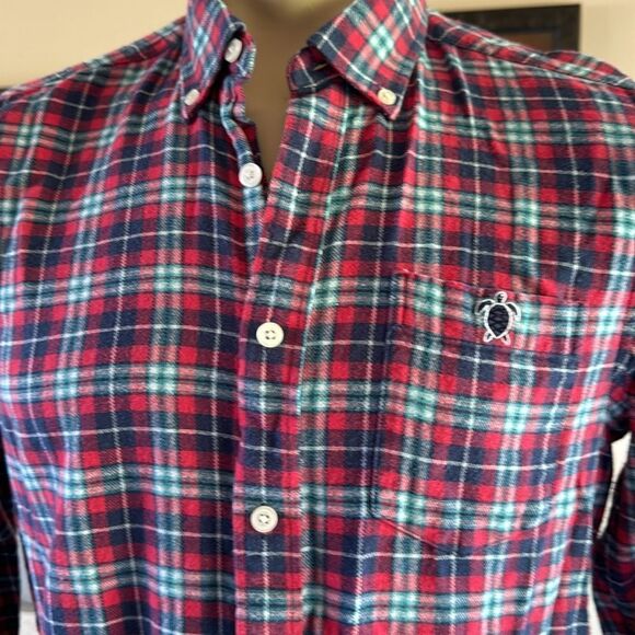 Simply Southern red/blue plaid button down flannel shirt. Medium. - Picture 2 of 6
